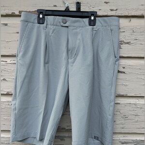 Adidas Men’s Checkered Performance Golf Shorts 34 Excellent